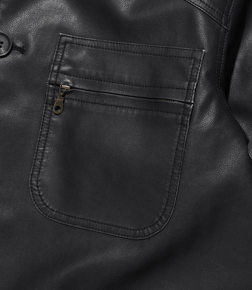 PU LEATHER WORK CAR COAT_BLACK(NG2FFUB840A)
