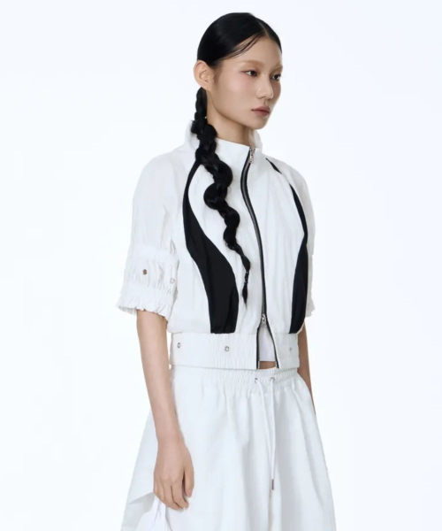 Goryeo Celadon Line Zip-up Jumper (White)