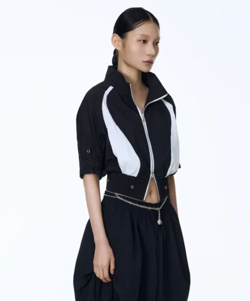 Goryeo Celadon Line Zip-up Jumper (Black)