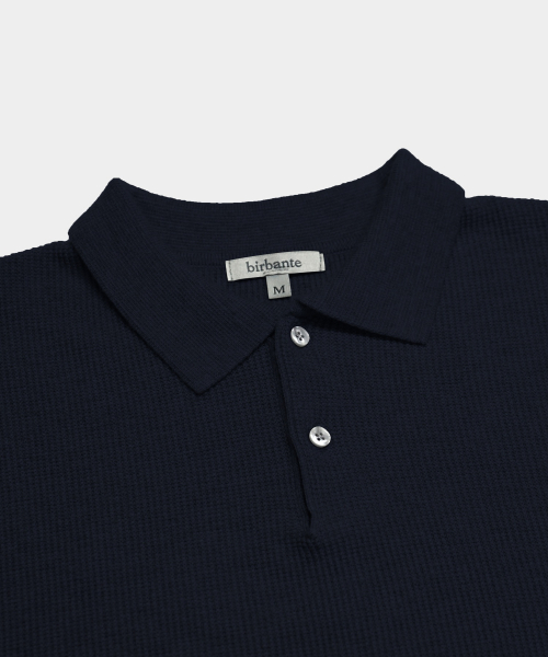 Comfort Washable вязаный джемпер с воротником — Dark Navy