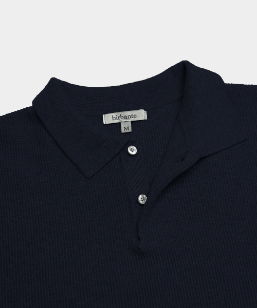 Comfort Washable вязаный джемпер с воротником — Dark Navy