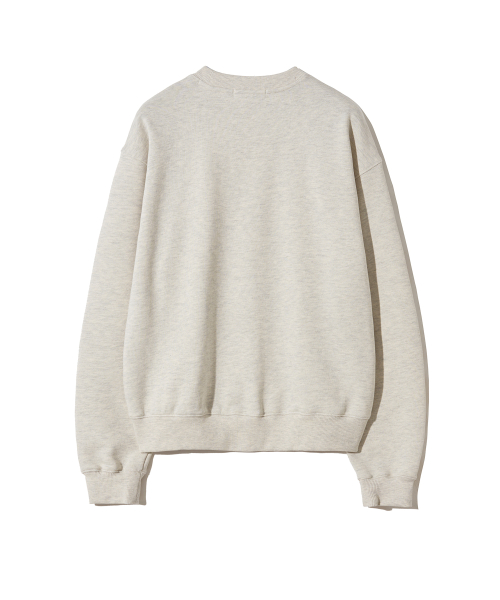Deer Heart Graphic Sweat Shirt Oatmeal