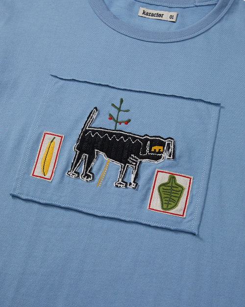 Freak half T-shirts / Sky blue
