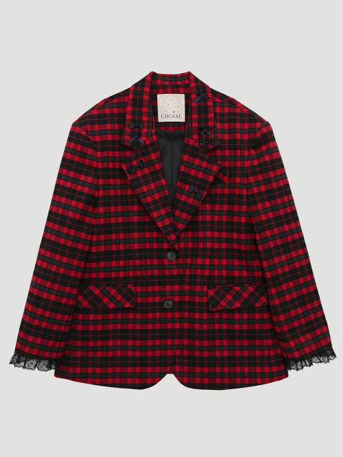 Check house Jacket - Red