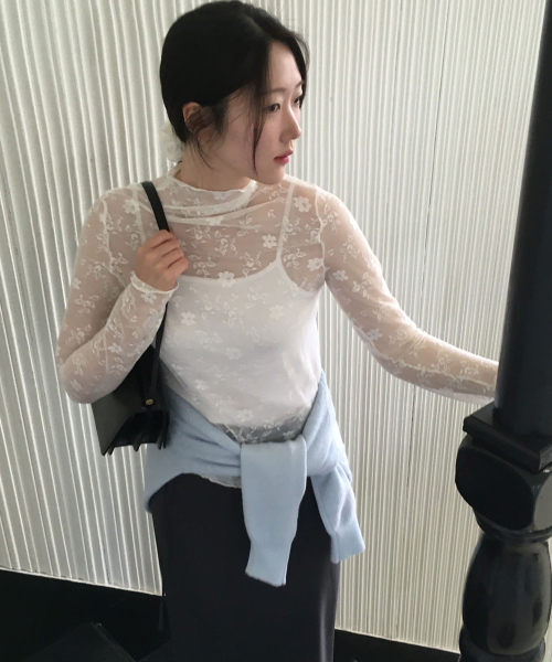 Flower Pattern French Pullover (2 Colors)