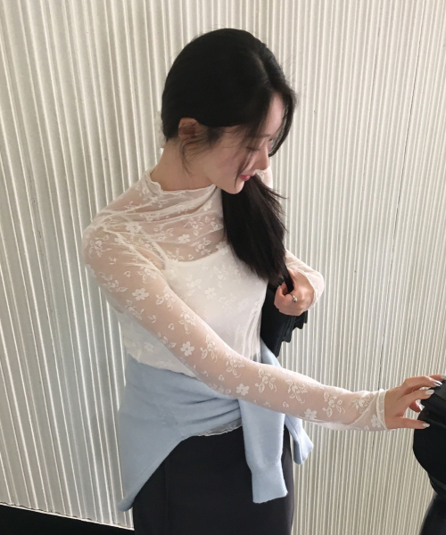 Flower Pattern French Pullover (2 Colors)