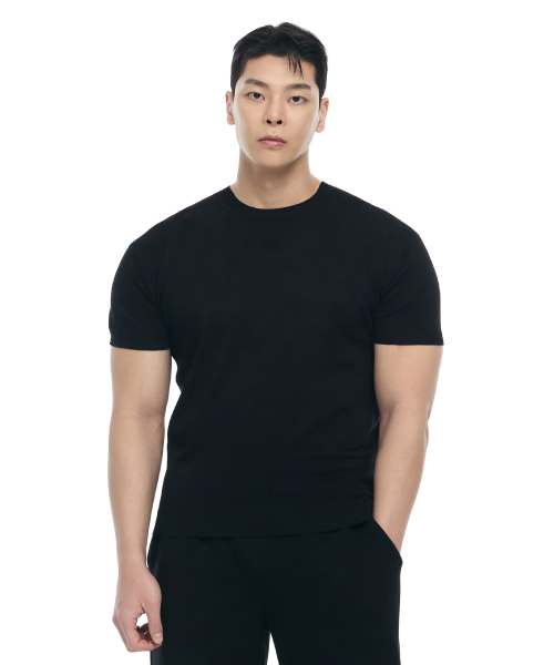 Однотонный трикотажный джемпер muscle fit_2Color