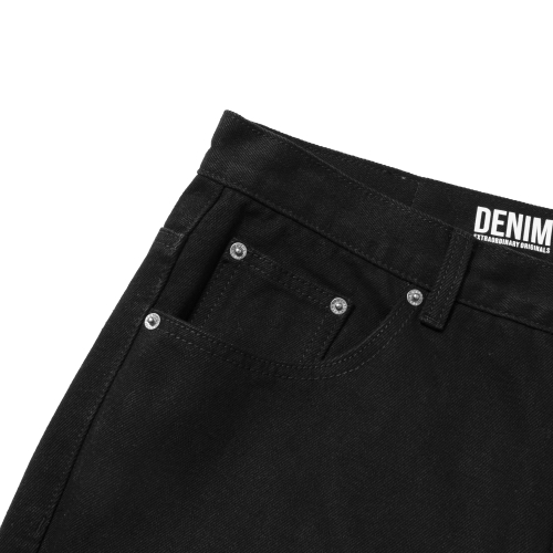FLARE DENIM PANTS BLACK