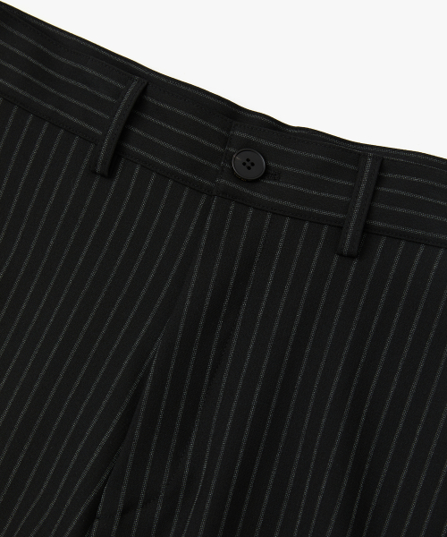 Draft Pinstripe парашютные слаксы Black