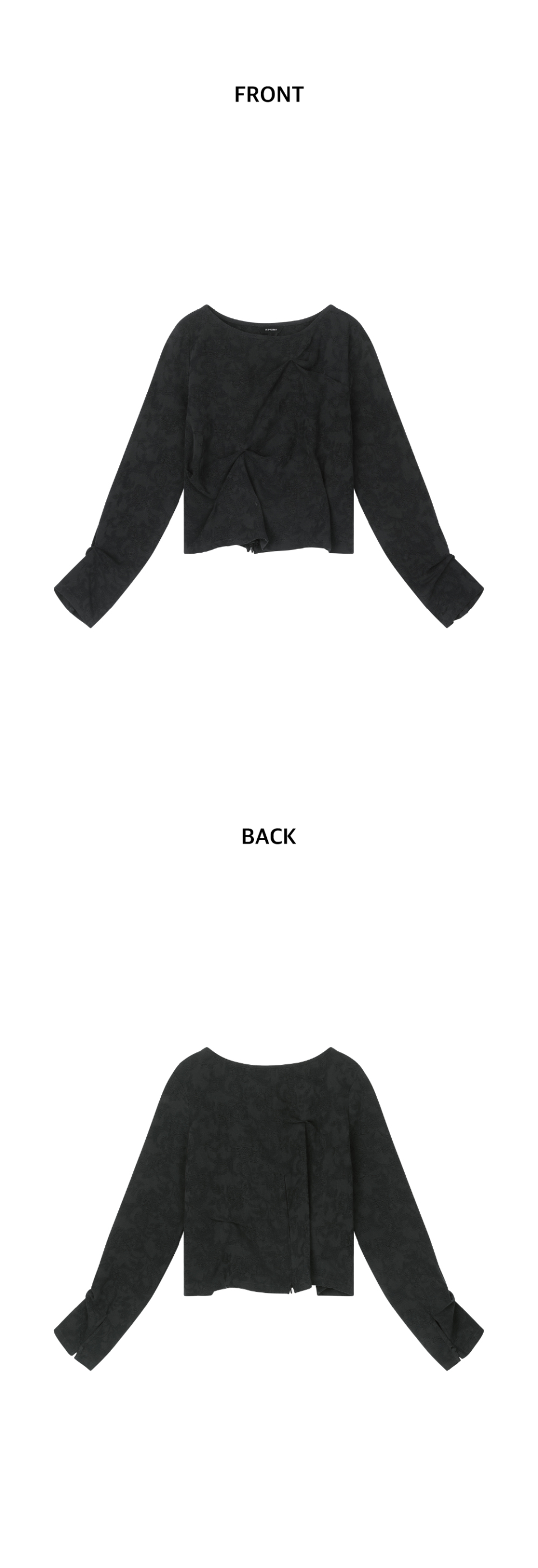 킴지수(KIMZISU) Pinched Long Sleeve Top _ BLACK - 사이즈 & 후기