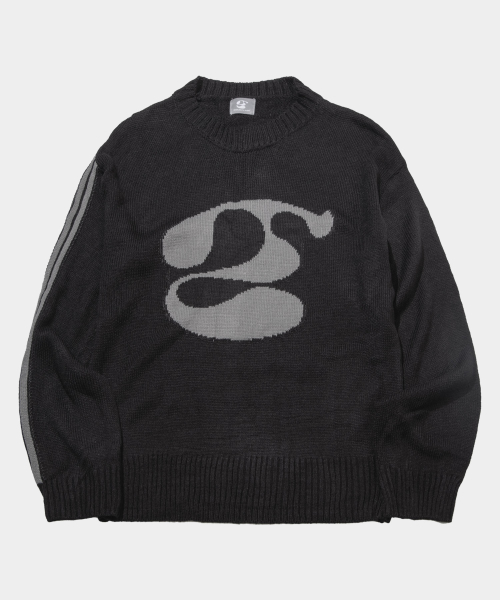 Свободный свитер с круглым вырезом и крупным логотипом, 2 colors