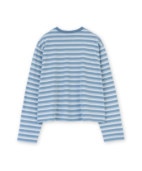 Лонгслив с вырезом на талии, Blue stripe