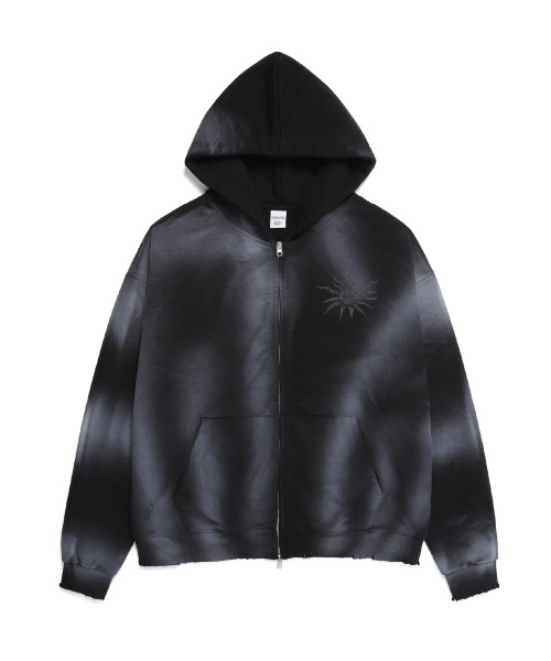 Aurora Eyes Hood Zip-Up_[Black]