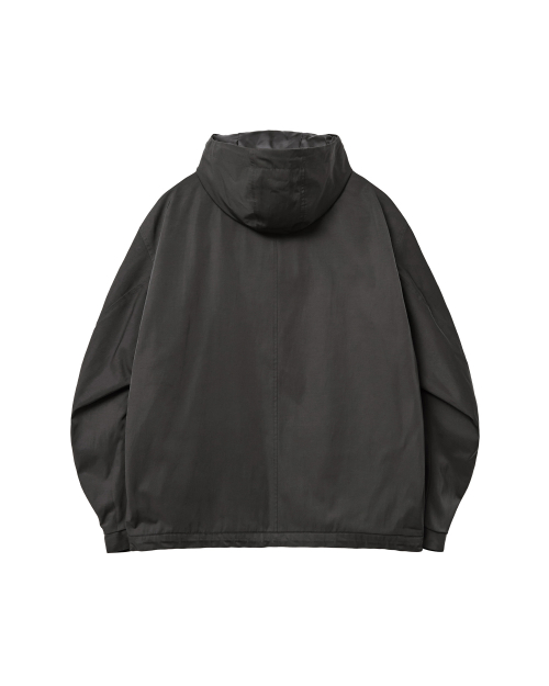 High neck худи shell parka CHARCOAL