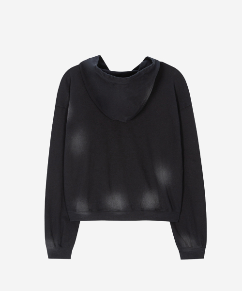 SULFUR WASHED худи ZIP-UP черный