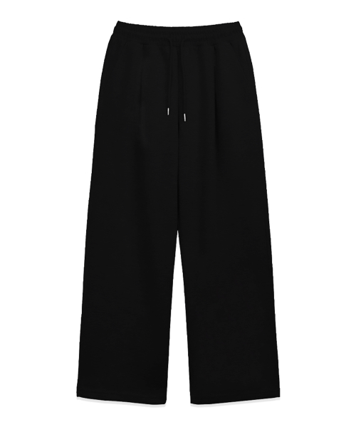BRACKET0 BASIC LINE ONE TUCK WIDE SWEAT PANTS (2color)