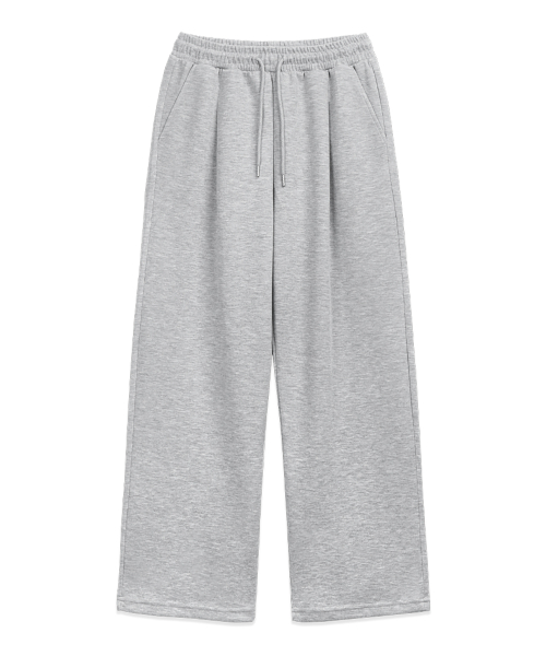 BRACKET0 BASIC LINE ONE TUCK WIDE SWEAT PANTS (2color)