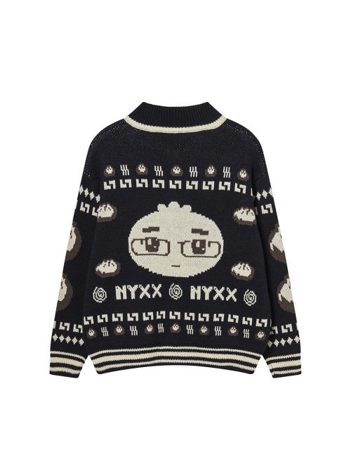 NYGD COWICHAN CARDIGAN темно-синий