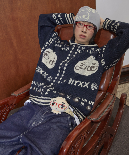 NYGD COWICHAN CARDIGAN темно-синий
