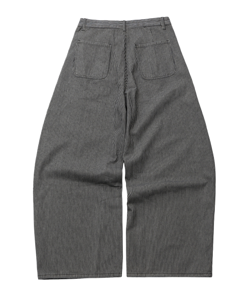 Stripe curved джинсы wide pants черный