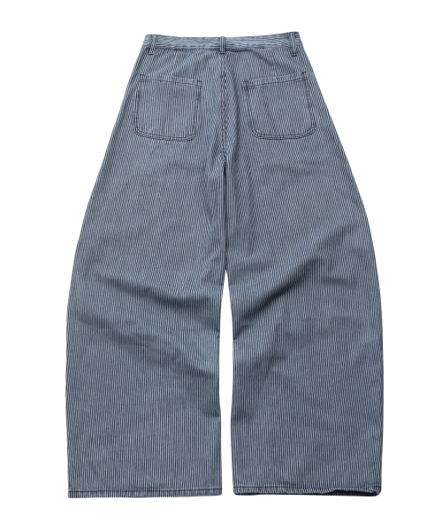 Stripe curved джинсы wide pants синий