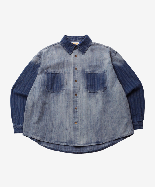 Vintage brushed джинсы over shirts синий