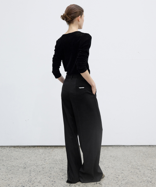 Whenever Wide Slacks - черный