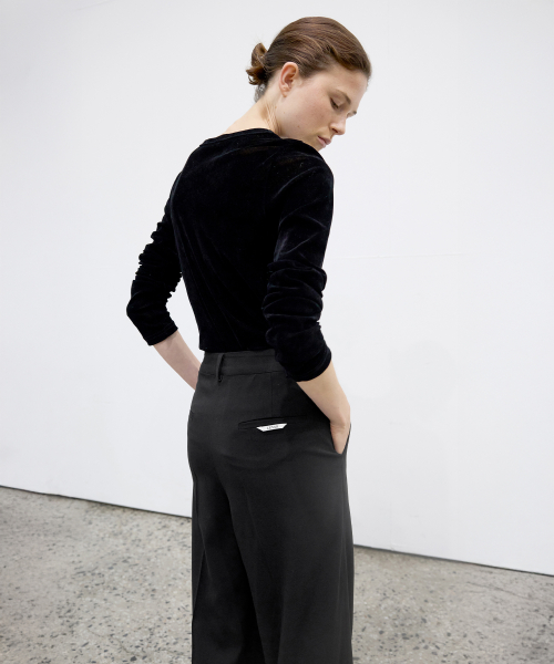 Whenever Wide Slacks - черный