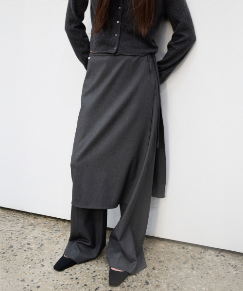 Whenever Wide Slacks - Charcoal