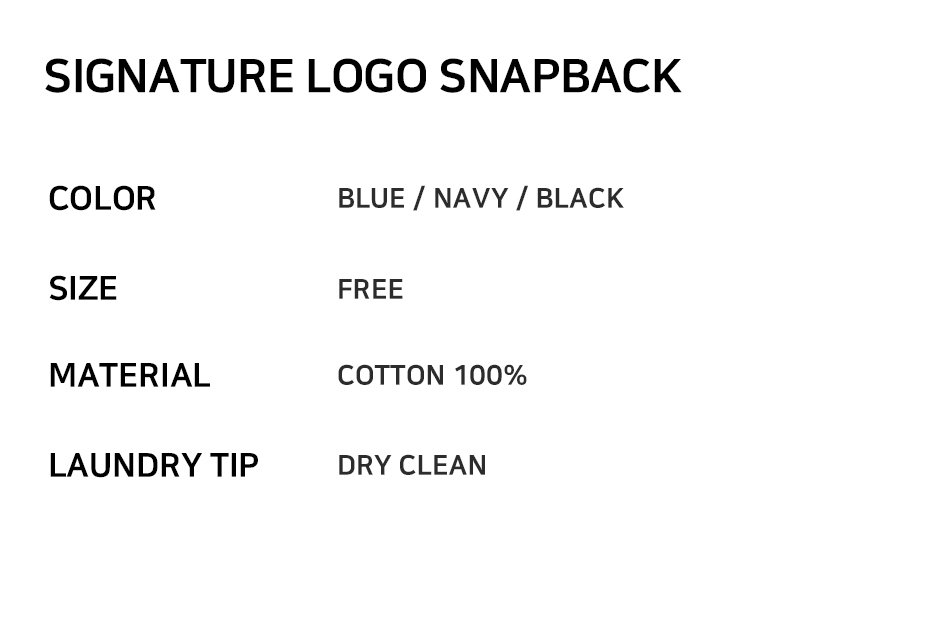 SIGNATURE LOGO SNAPBACK - 3 COLORS BLUE