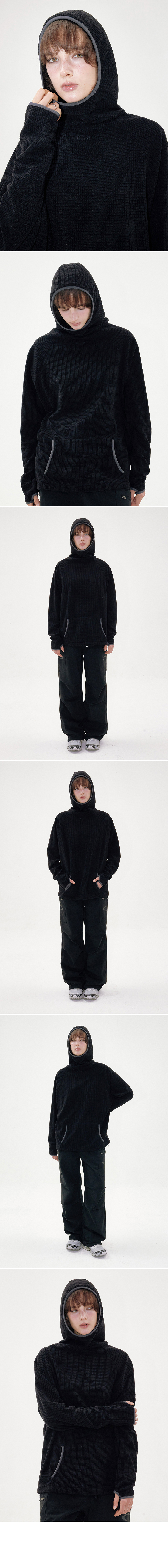 WAFFLE WARMER HOODIE - 3 COLORS KHAKI BEIGE