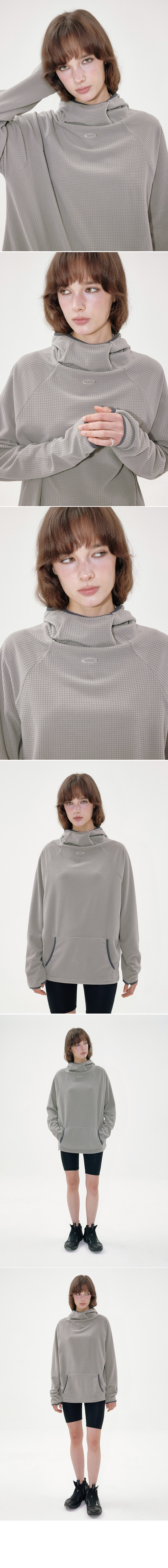 WAFFLE WARMER HOODIE - 3 COLORS KHAKI BEIGE