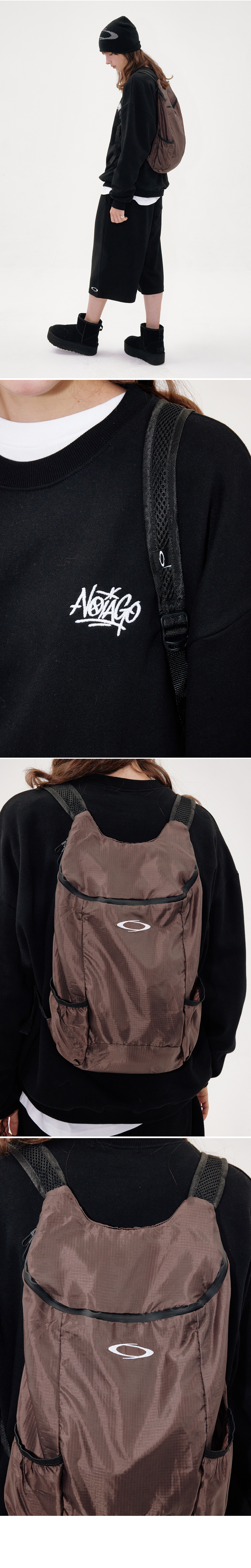LIGHTWEIGHT SLIM BACKPACK - 2 COLORS BLACK