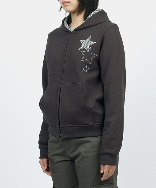 Stars Zip Up худи - Charcoal
