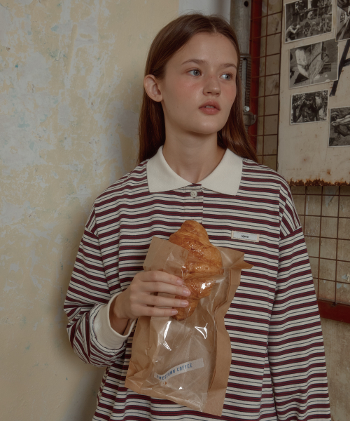 воротник STRIPE длинный SLEEVE RED