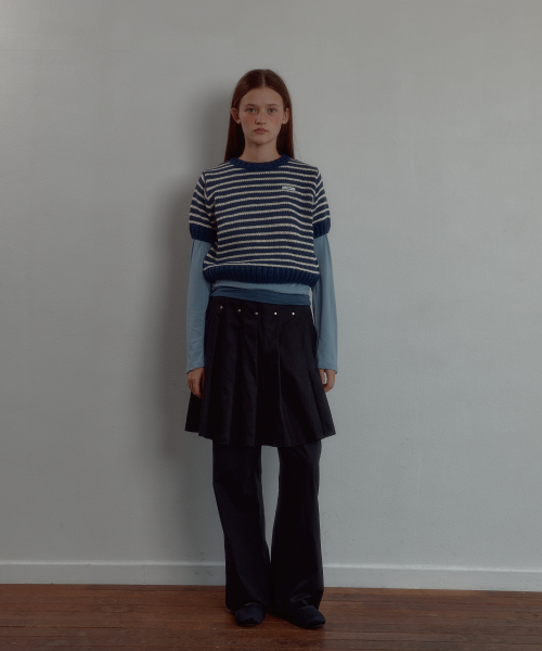 LR STRIPE HALF вязаный темно-синий