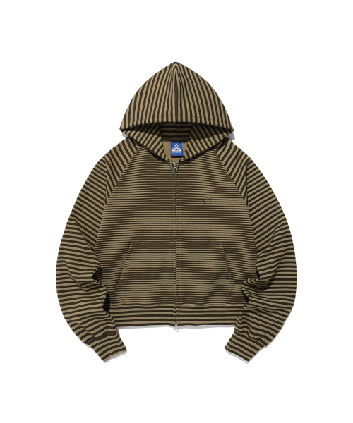 STAR LOGO ST HOOD ZIP UP KHAKI( CODE0 483A)