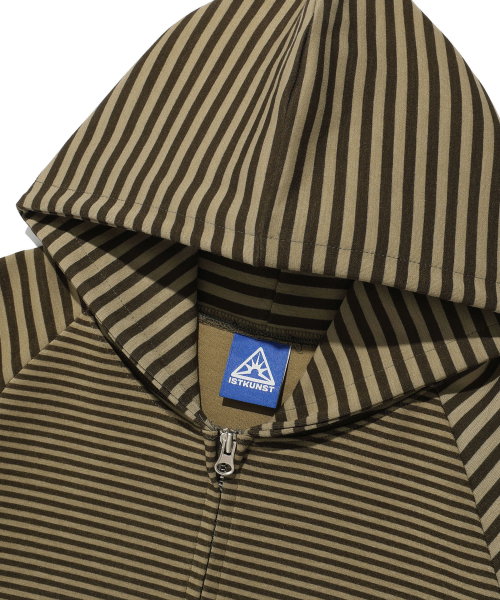 STAR LOGO ST HOOD ZIP UP KHAKI( CODE0 483A)