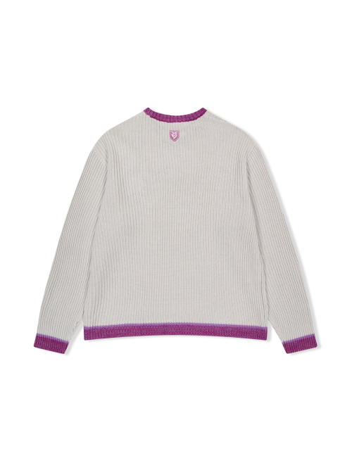 Logo Applique вязаный Pullover Ivory