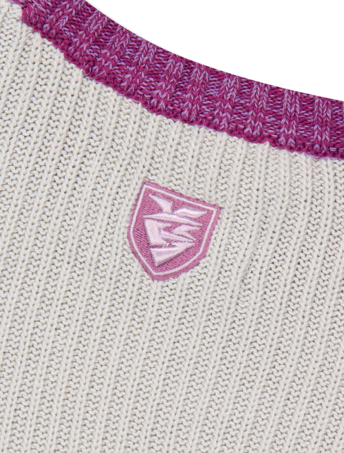 Logo Applique вязаный Pullover Ivory