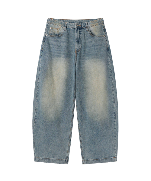 OY LASER WIDE VOLUME PANTS синий