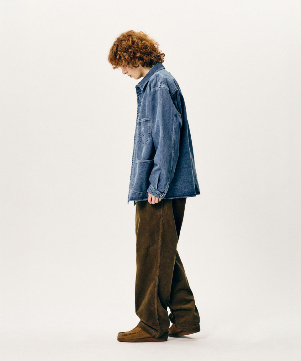 MUSINSA | ESPIONAGE Denim Coverall Shirt Jacket Washed Indigo