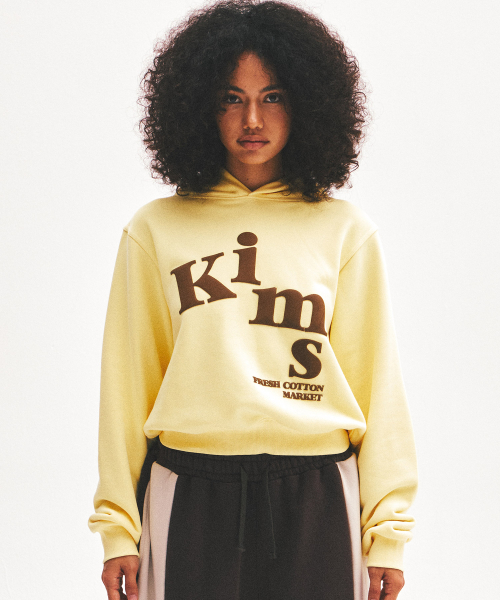 (Unisex) Messy Alpha Logo худи Yellow