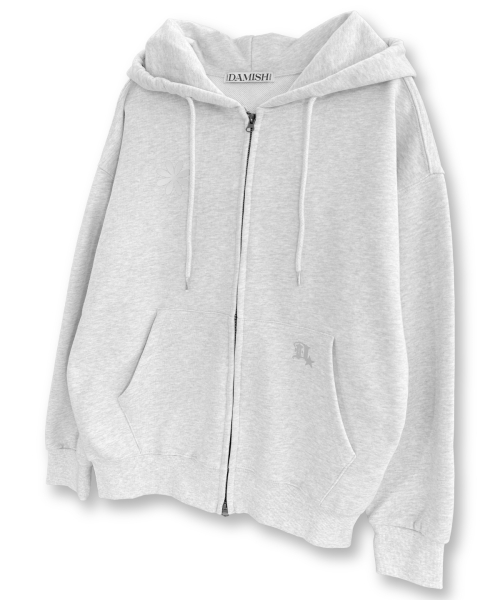 Symbol Logo Twoway худи Zip-up_Light серый