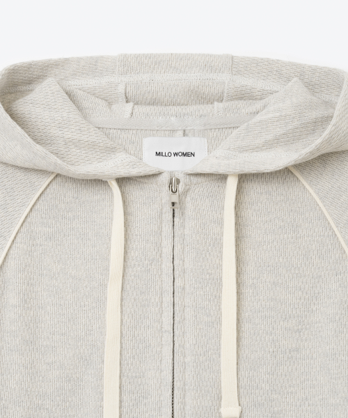 Худи на молнии Bound Melange Grey