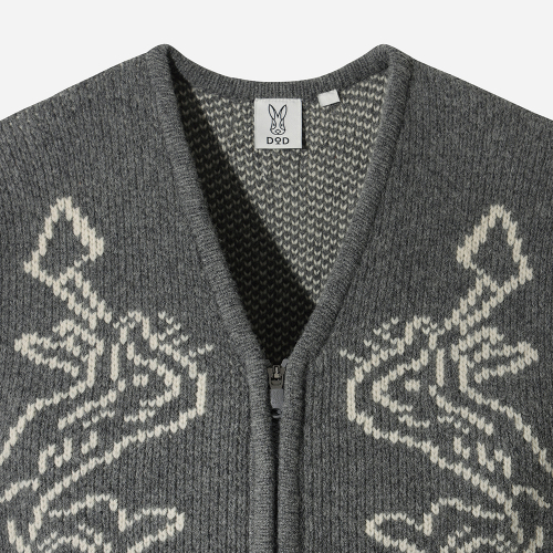 Вязаный жилет ковичан (MELANGE GREY STANDARD)