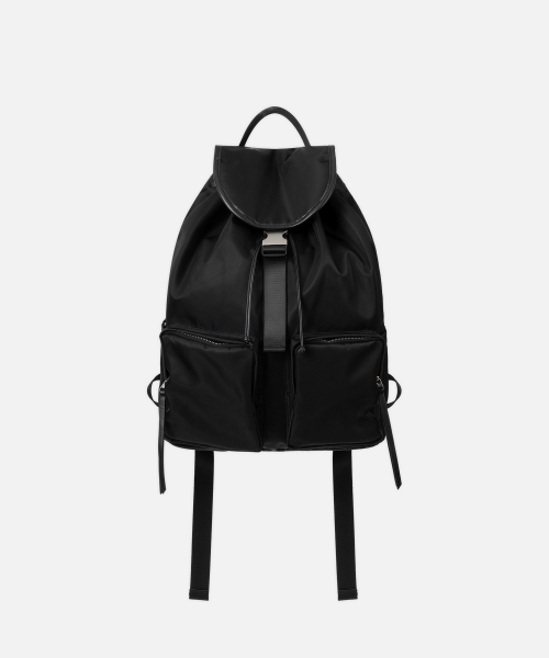 HIDE DOUBLE POCKET BACKPACK [BLACK]