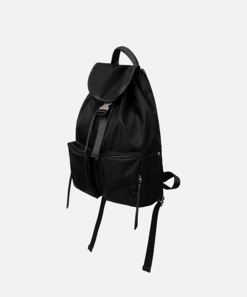 HIDE DOUBLE POCKET BACKPACK [BLACK]