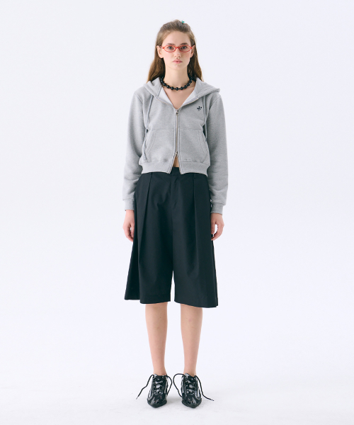 Mini Hood Zip-up_Grey (Мини-худи на молнии_Grey)