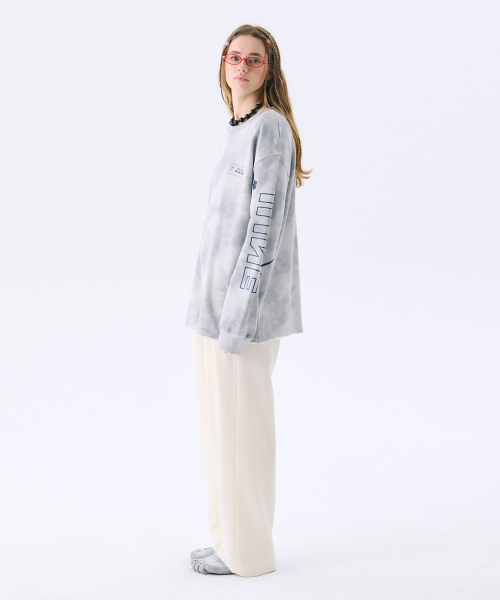 Washed Printed Sweat футболка — Grey
